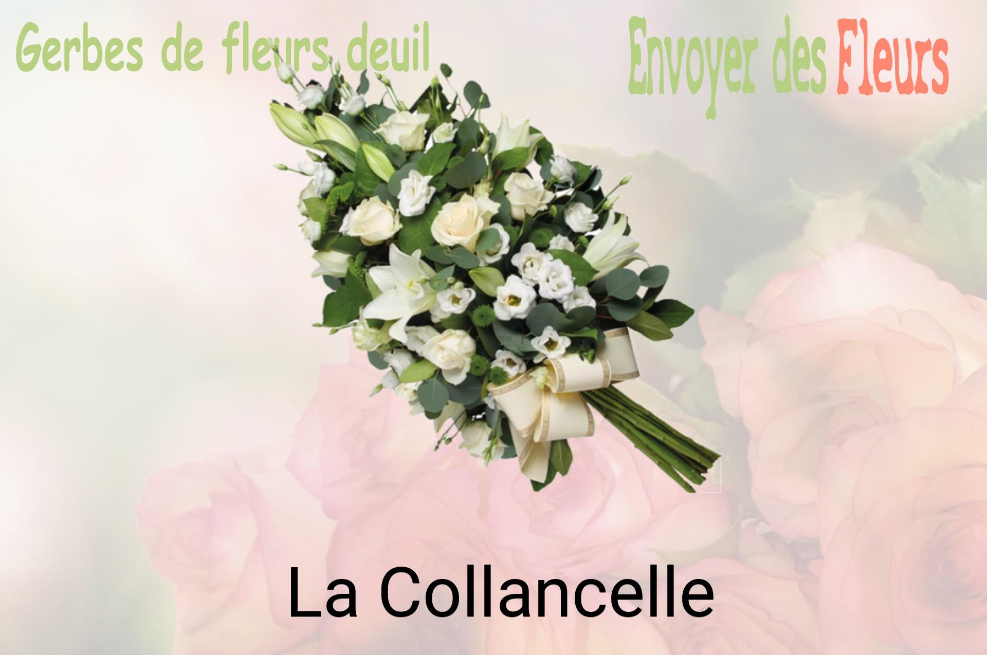 Gerbe de fleurs de deuil livrée à La Collancelle